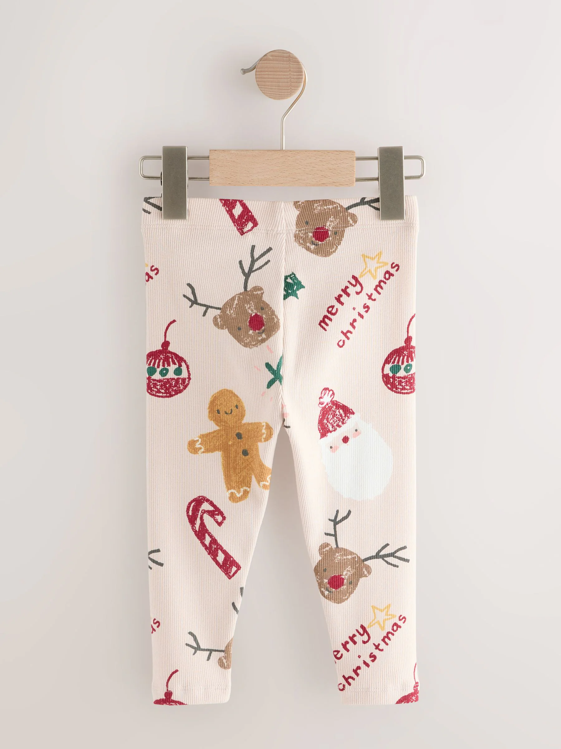 Neutrale kerst - Geribbelde legging (3mnd -7jr)