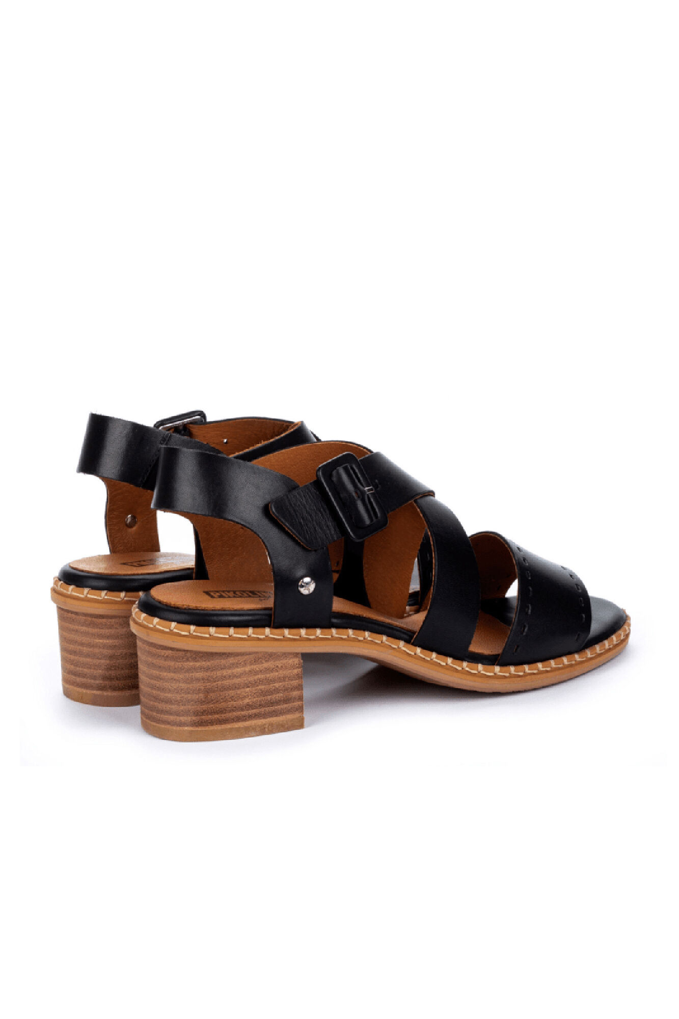 Sapatos de salto branco - Preto