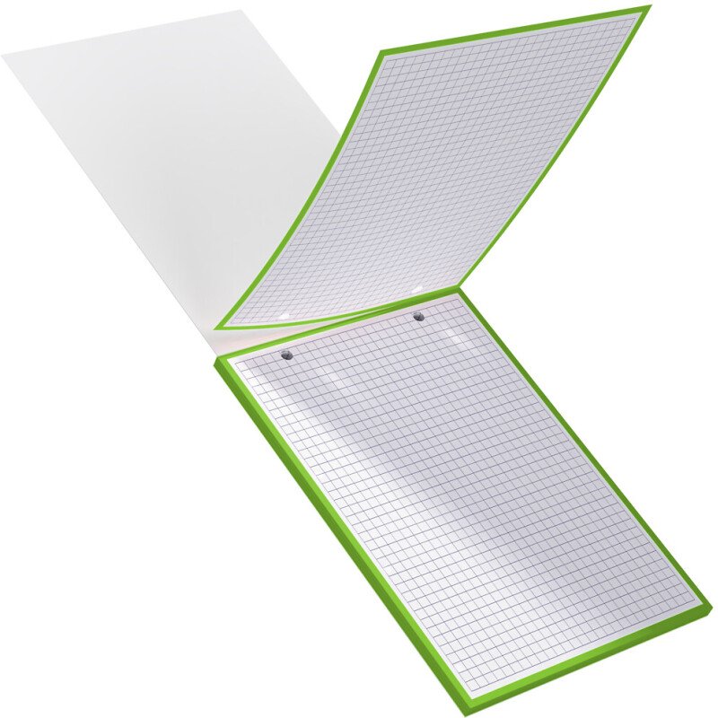 Bloc de fiches bristol Oxford 2.0 A5 petits carreaux 5mm 30 fiches collées bords verts