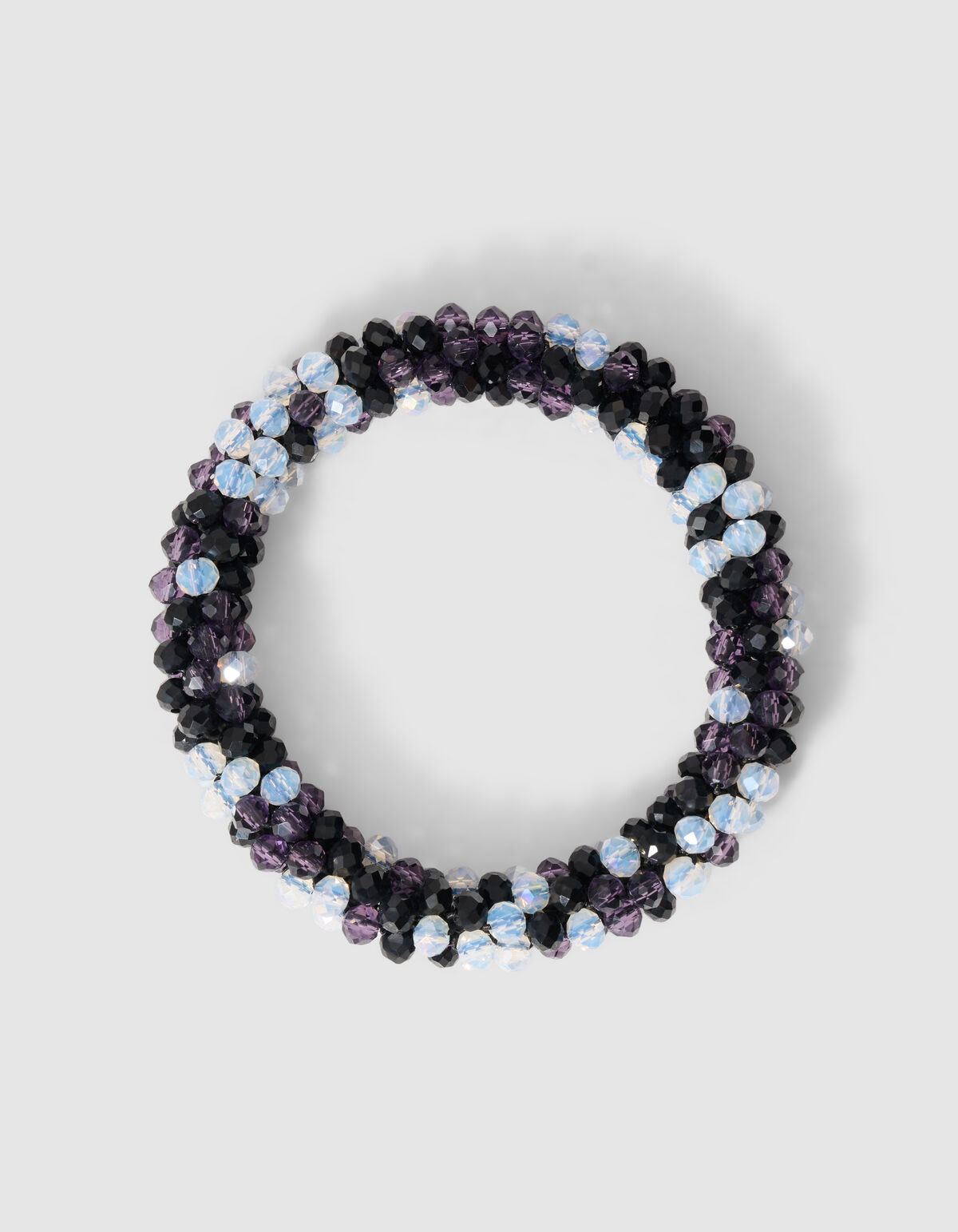 Beaded Armband Zwart/Blauw