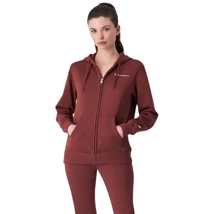 Champion Small Logo Full Zip Hoodie Dames