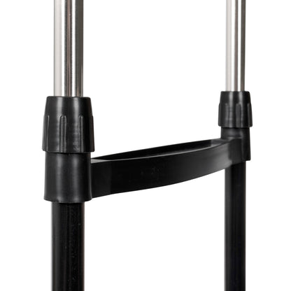 Portant à vêtements double sur roulettes Zeph noir et chrome
