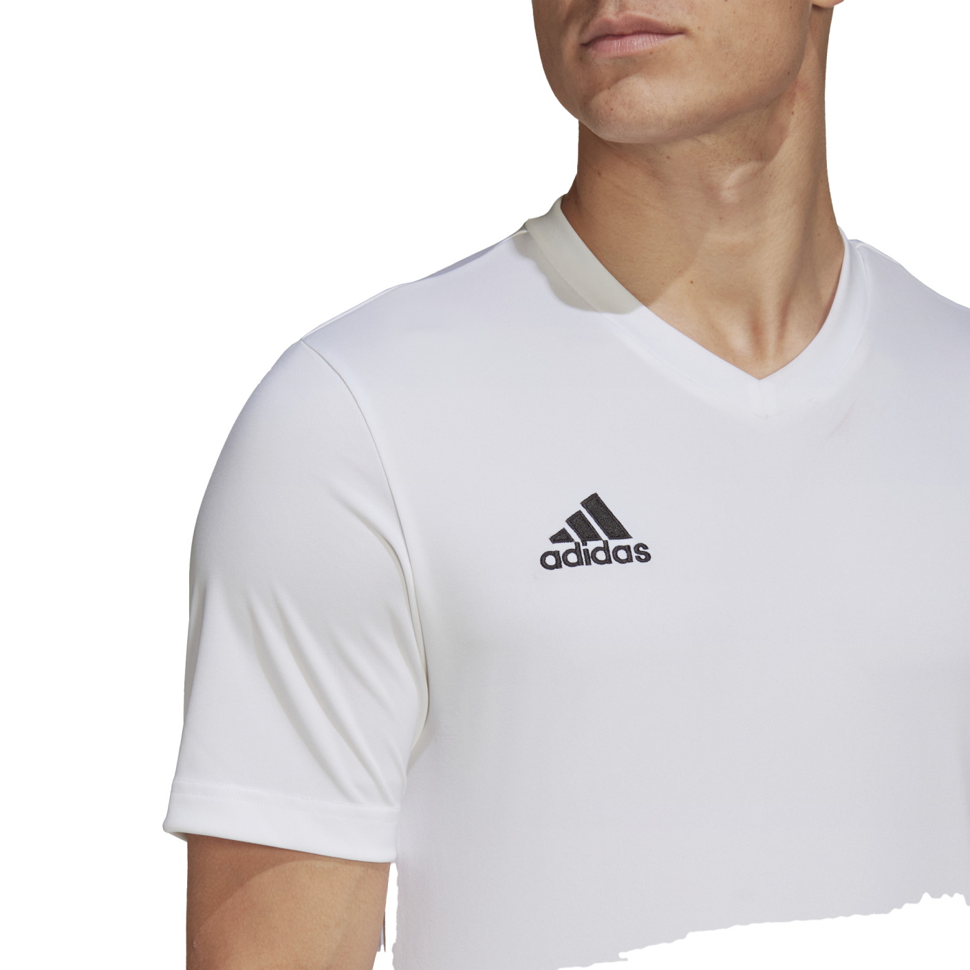 Adidas Entrada 22 Voetbalshirt Wit Zwart
