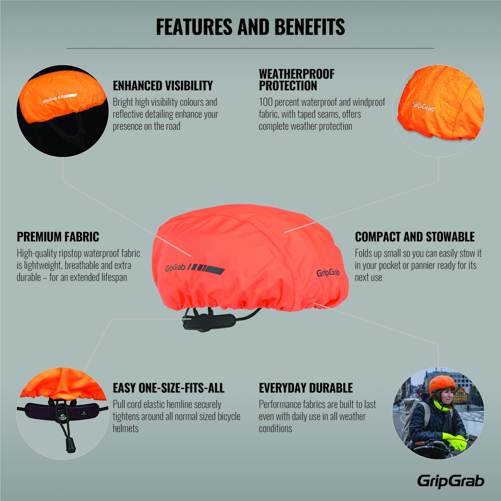 GripGrab Helmet Cover onesize Orange