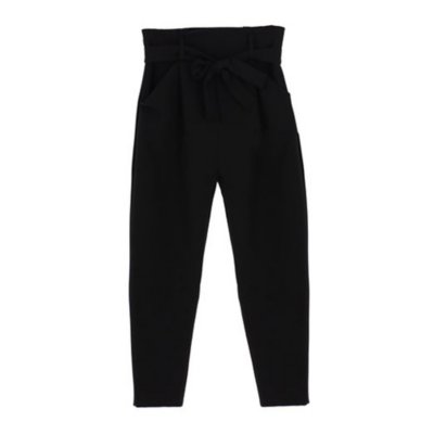 Pantalon femme Taille Haute Slim Fit Ceinture PLEASE