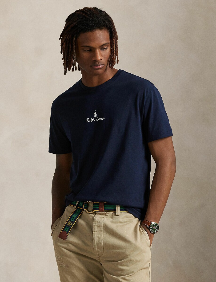 POLO RALPH LAUREN<br>Camiseta de manga comprida com logotipo