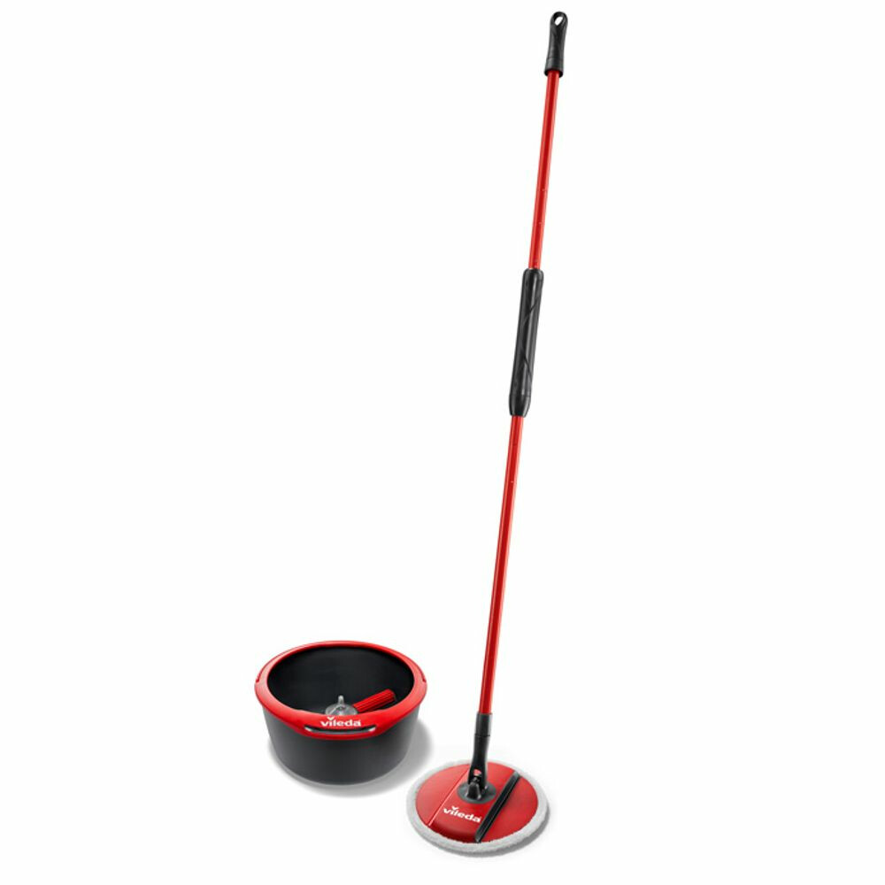 Vileda Spin & Clean Mop Complete Set Rood en Zwart1 set