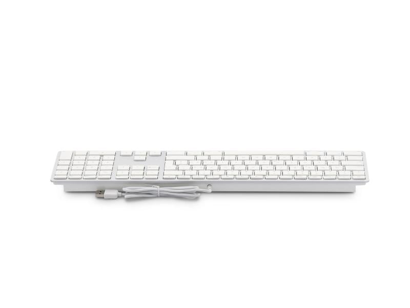 LMP Tastatur KB-1243 Silber, Mac CH-Layout mit Ziffernblock Elegante Mac-Tastatur mit Aluminiumcover