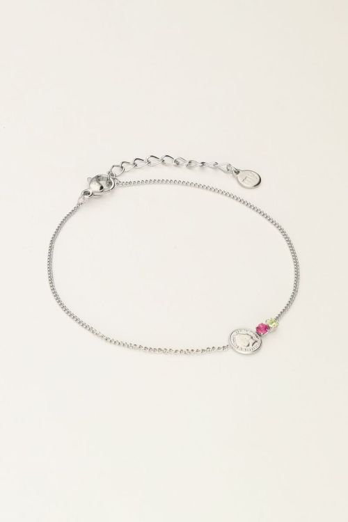 Armband met munt & strass