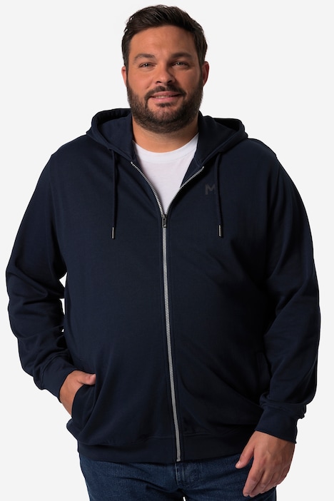 Men+ Hoodie-Jacke, Kapuze, Zipper, bis 8 XL
