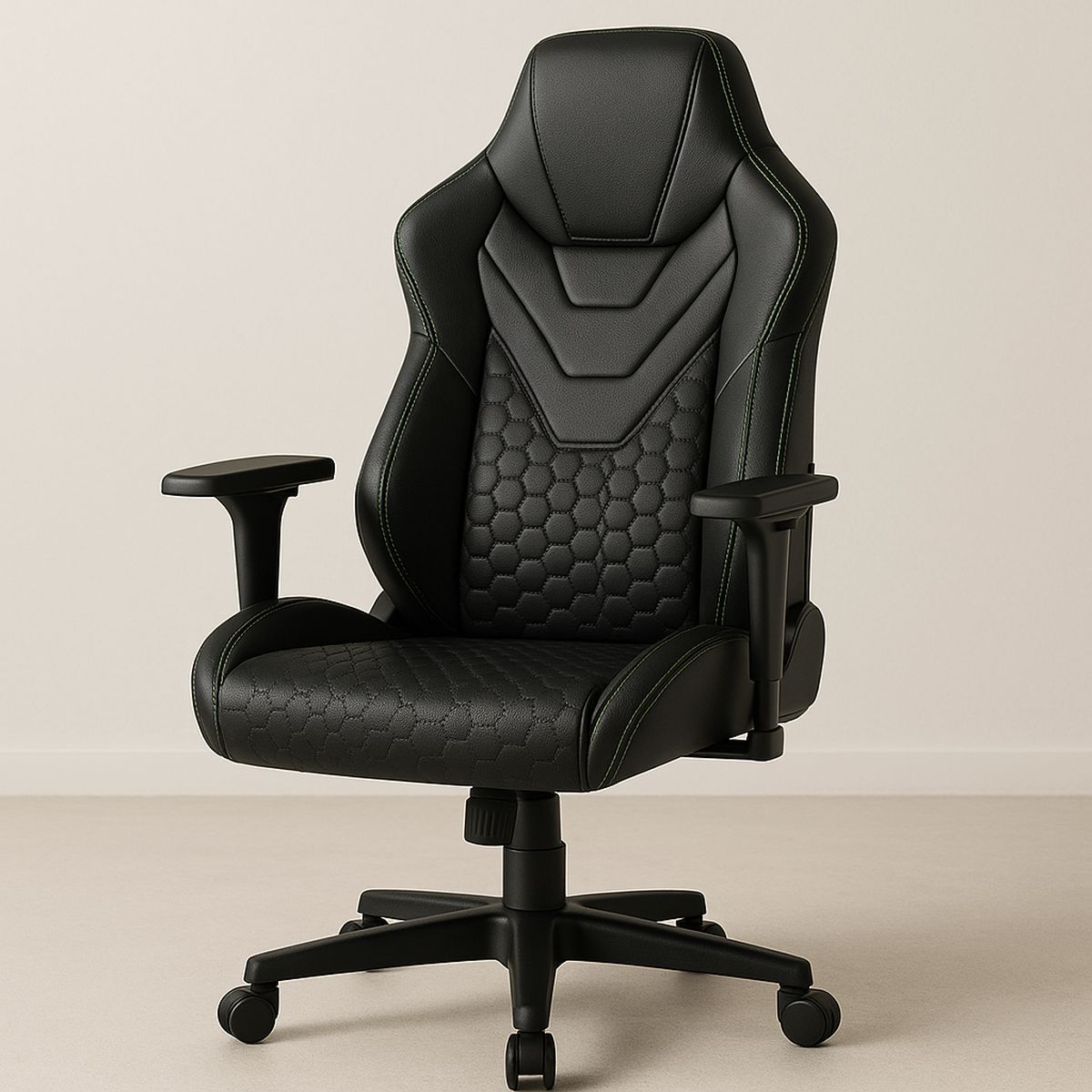 Gaming-Stuhl PU-Leder Schwarz höhenverstellbar