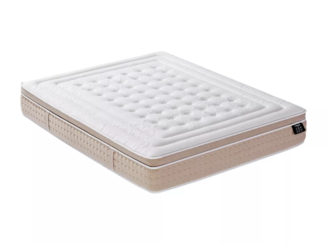 Matelas 180 x 200 cm hybride ressorts ensachés 7 zones et gel à mémoire de forme rafraichissant ép.30cm - NAZILI de YSMÉE