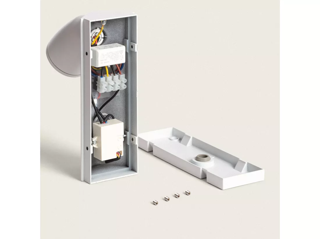 Applique Murale Extérieure LED 6W Aluminium avec Détecteur de Mouvement Abel Blanc