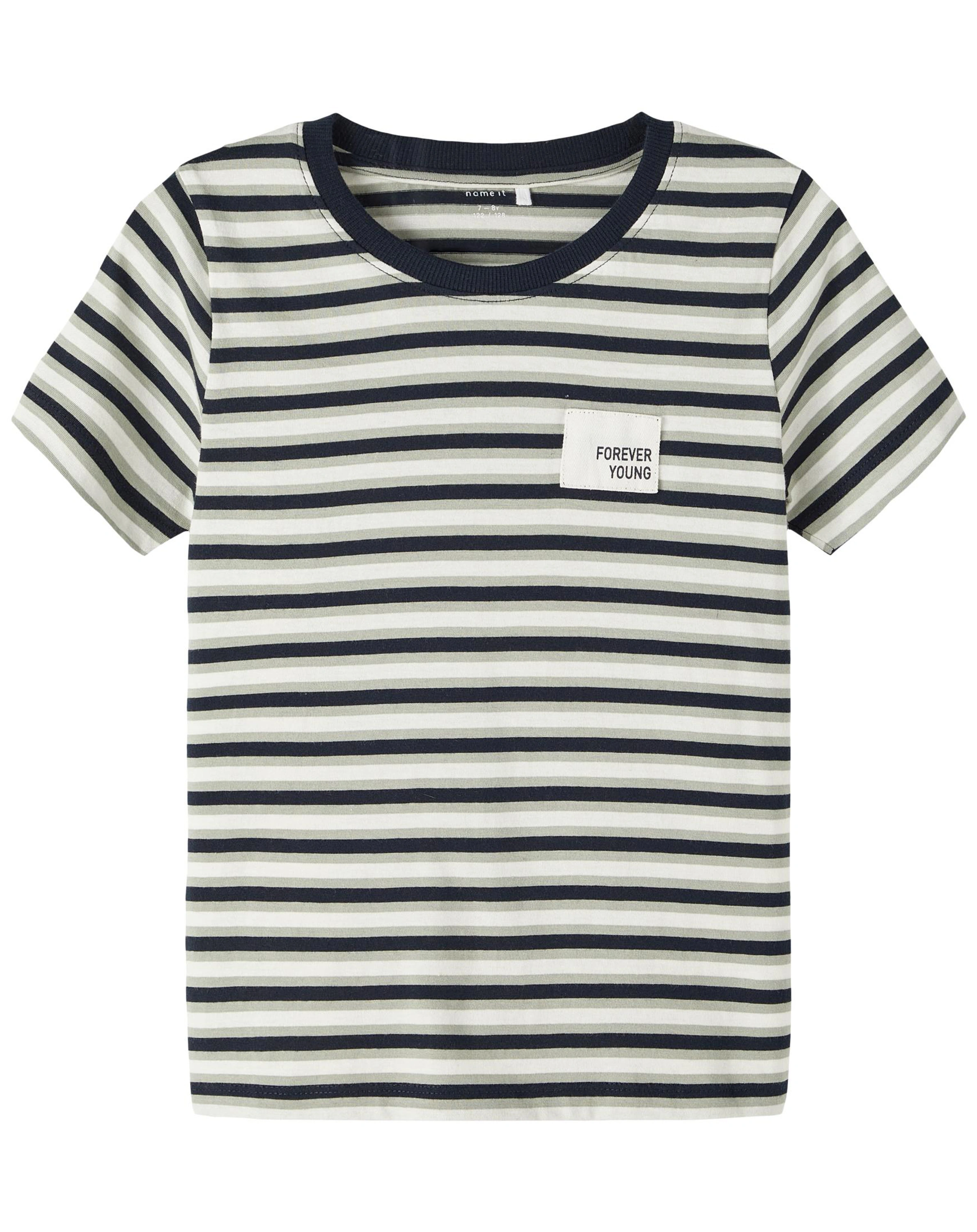 T-Shirt NKMDIK gestreift in dark sapphire