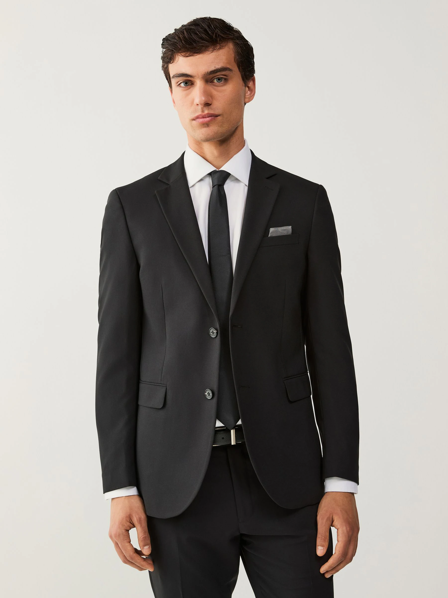 Zwart - Slim Fit - Must-have kostuum: colbert