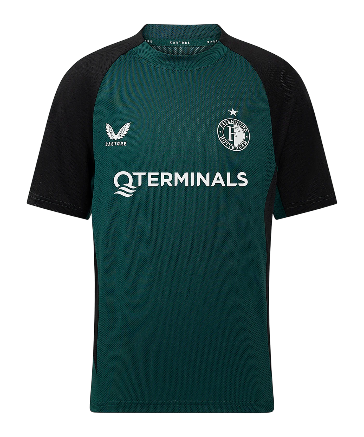 Castore Feyenoord Rotterdam Rise Pro Coaches Trainingshirt Kids Grün F102
