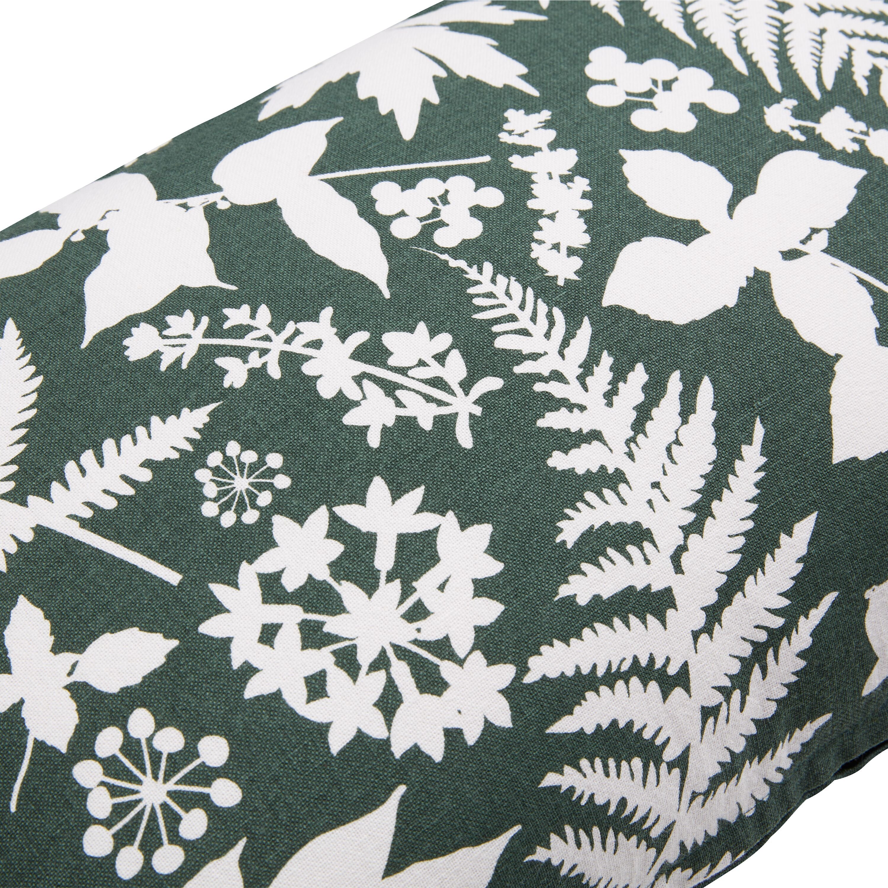 LEAVES Zierkissen - grün / B: 50.0 cm x H: 30.0 cm