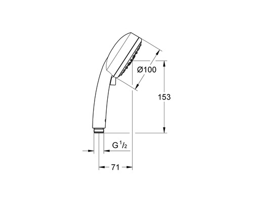 Grohe Quickfix Vitalio Comfort ronde handdouche Ø 71 mm chroom 26094000