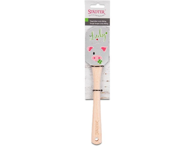 Städter Teigschaber Lucky Baking Mehrfarbig, 25 cm Teigschaber mit Motiv