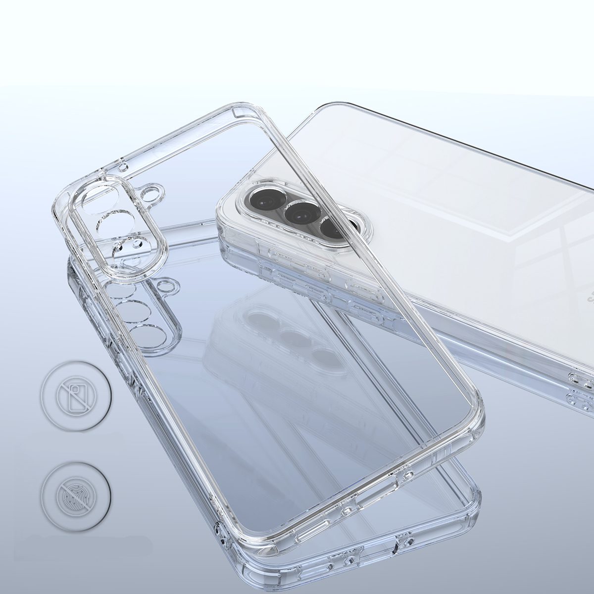 Samsung Galaxy A56 Hybrid Hülle TPU Bumper   Acryl Rückseite - Transparent