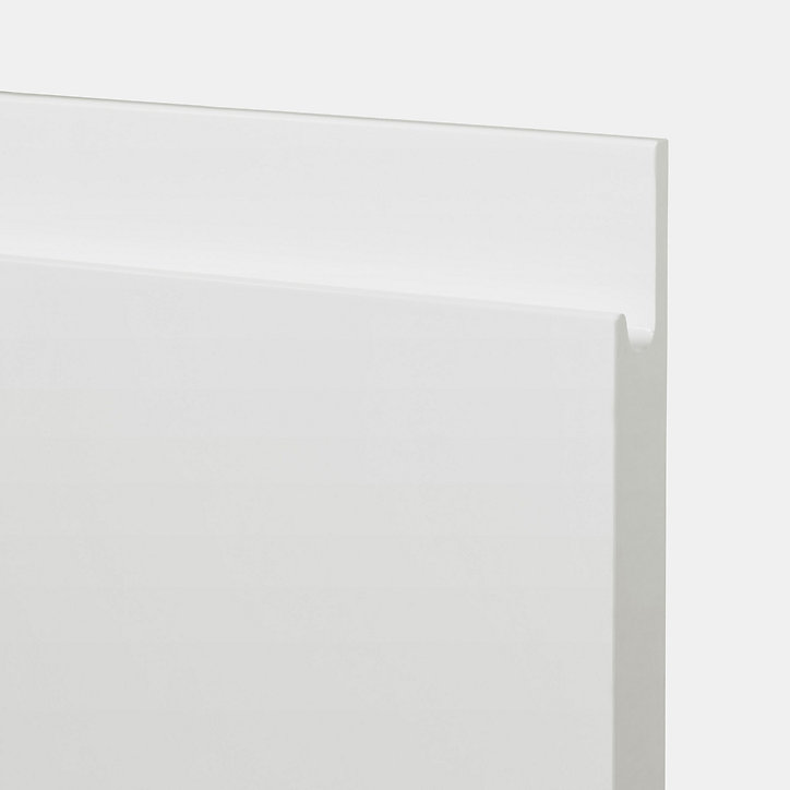 Porte de colonne de cuisine Garcinia blanc brillant L. 60 cm x H. 55 cm GoodHome