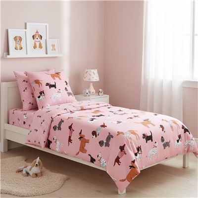 Linge de lit enfant motif chiens - BECQUET CRÉATION