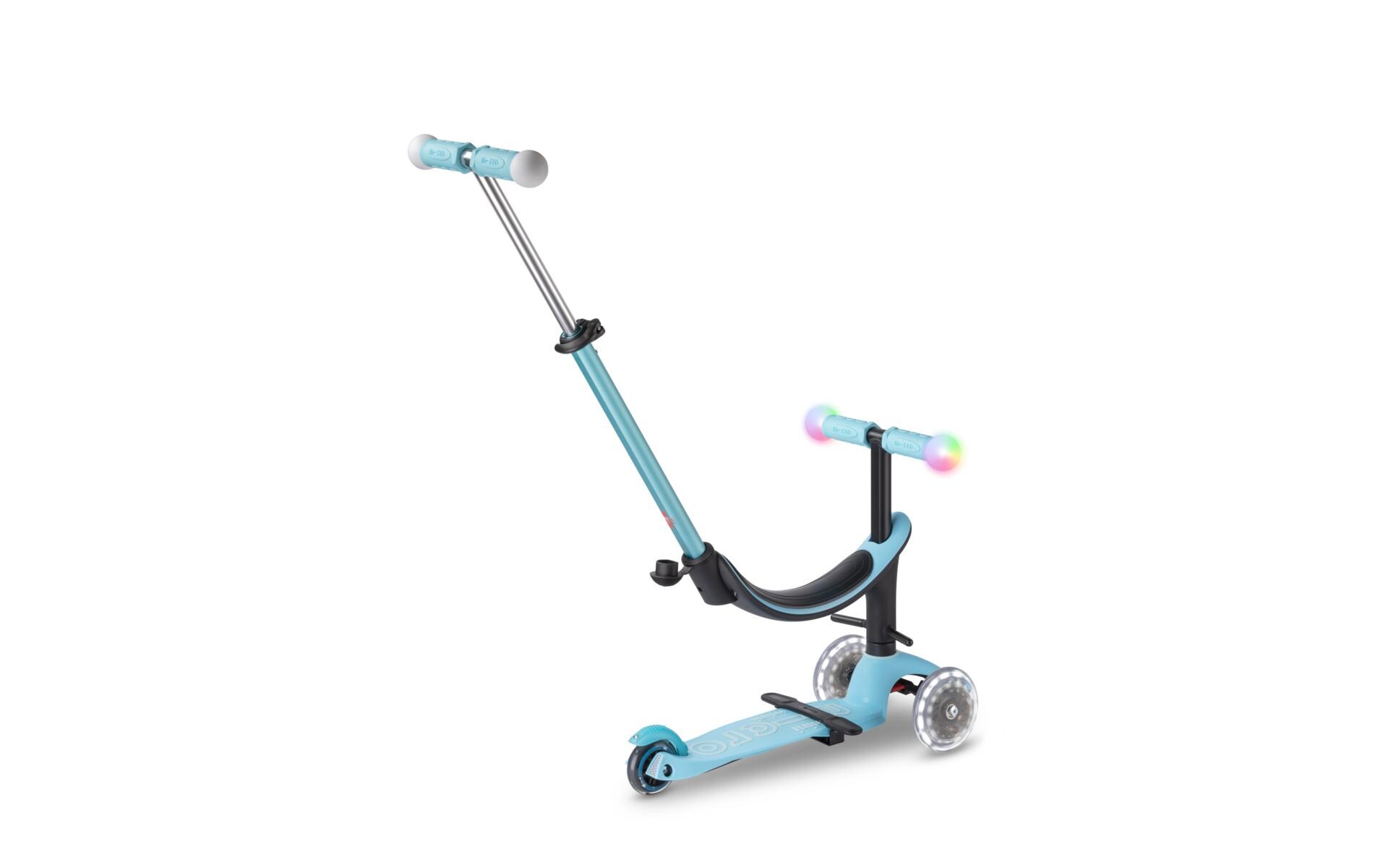 Kickboard Mini2Grow Deluxe Magic LED, Blue<br>All-in-one Scooter für die ersten Lebensjahre
