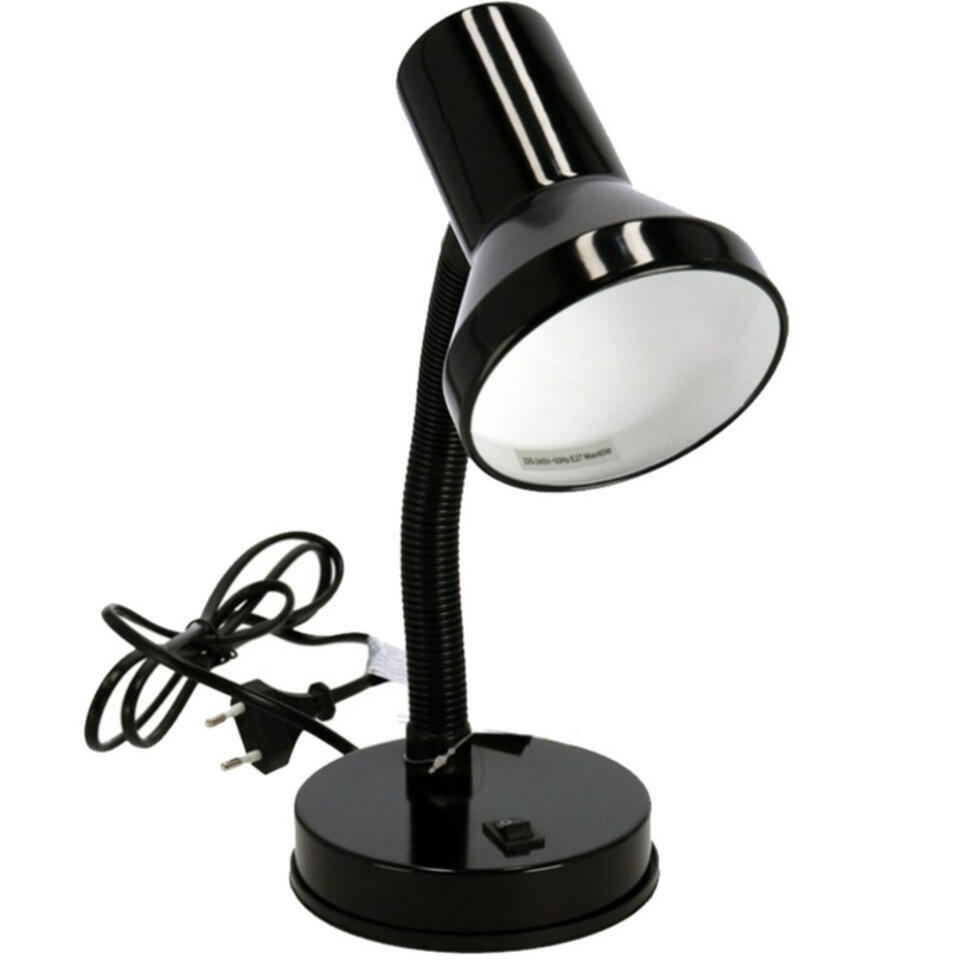 Gerimport Bureaulamp - zwart - 13 x 30 cm - buigbaar