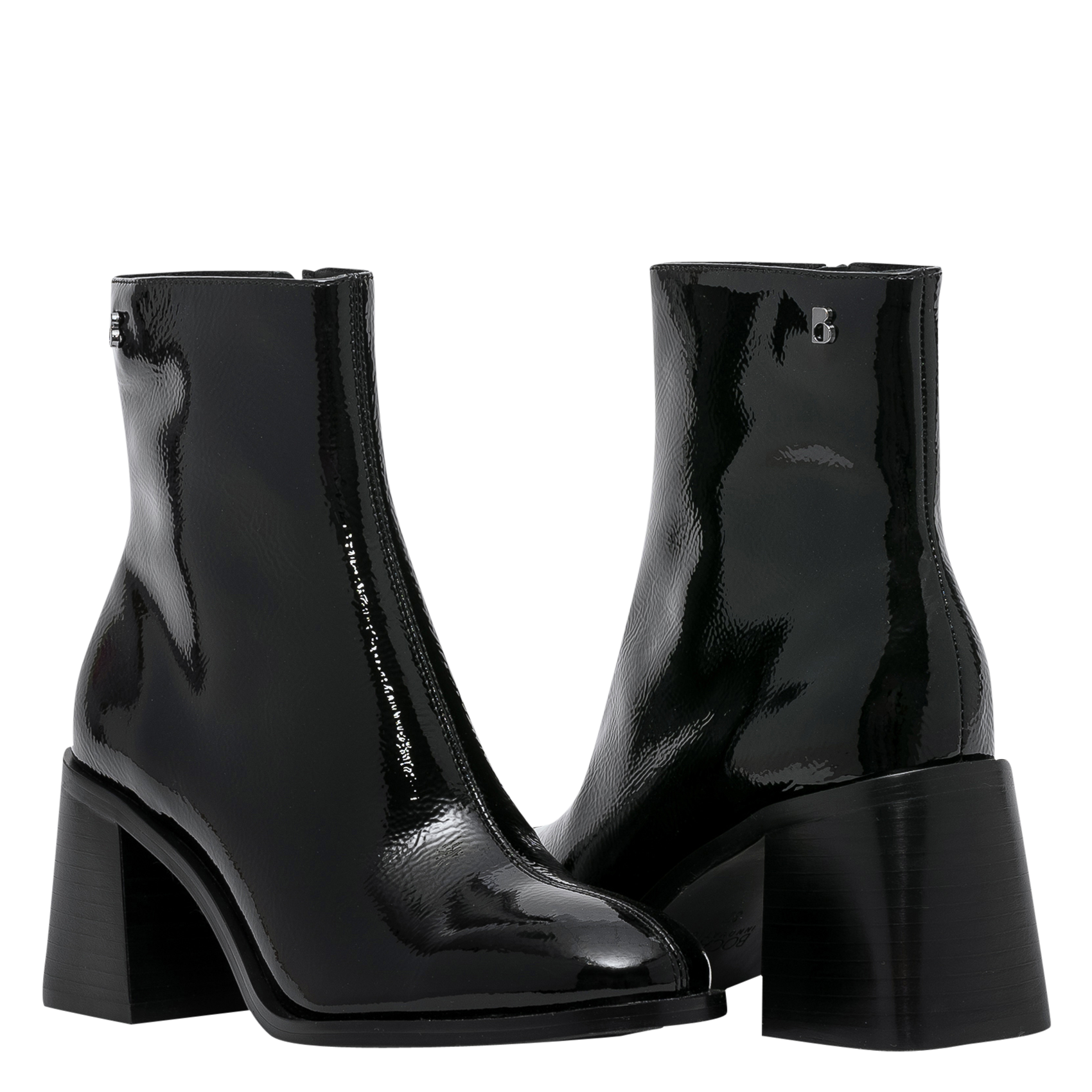 MELI - Boots en cuir vernis | Noir