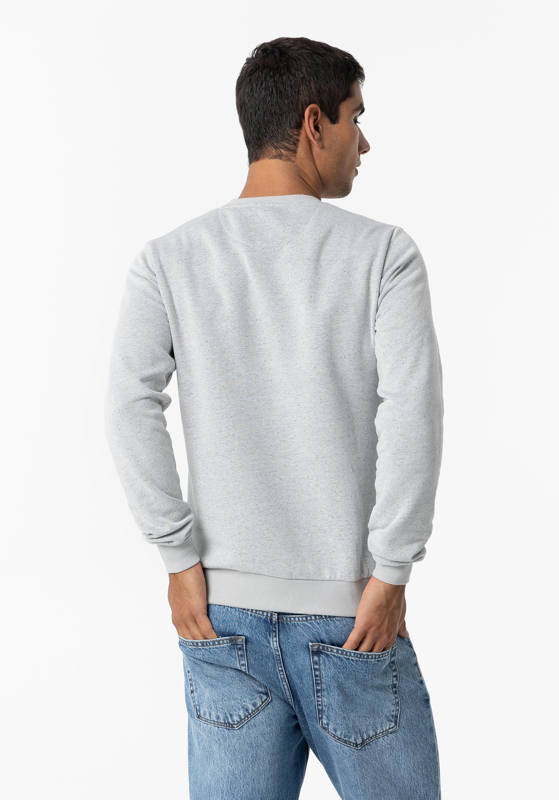 Sweatshirt Estampado Frontal com Relevo