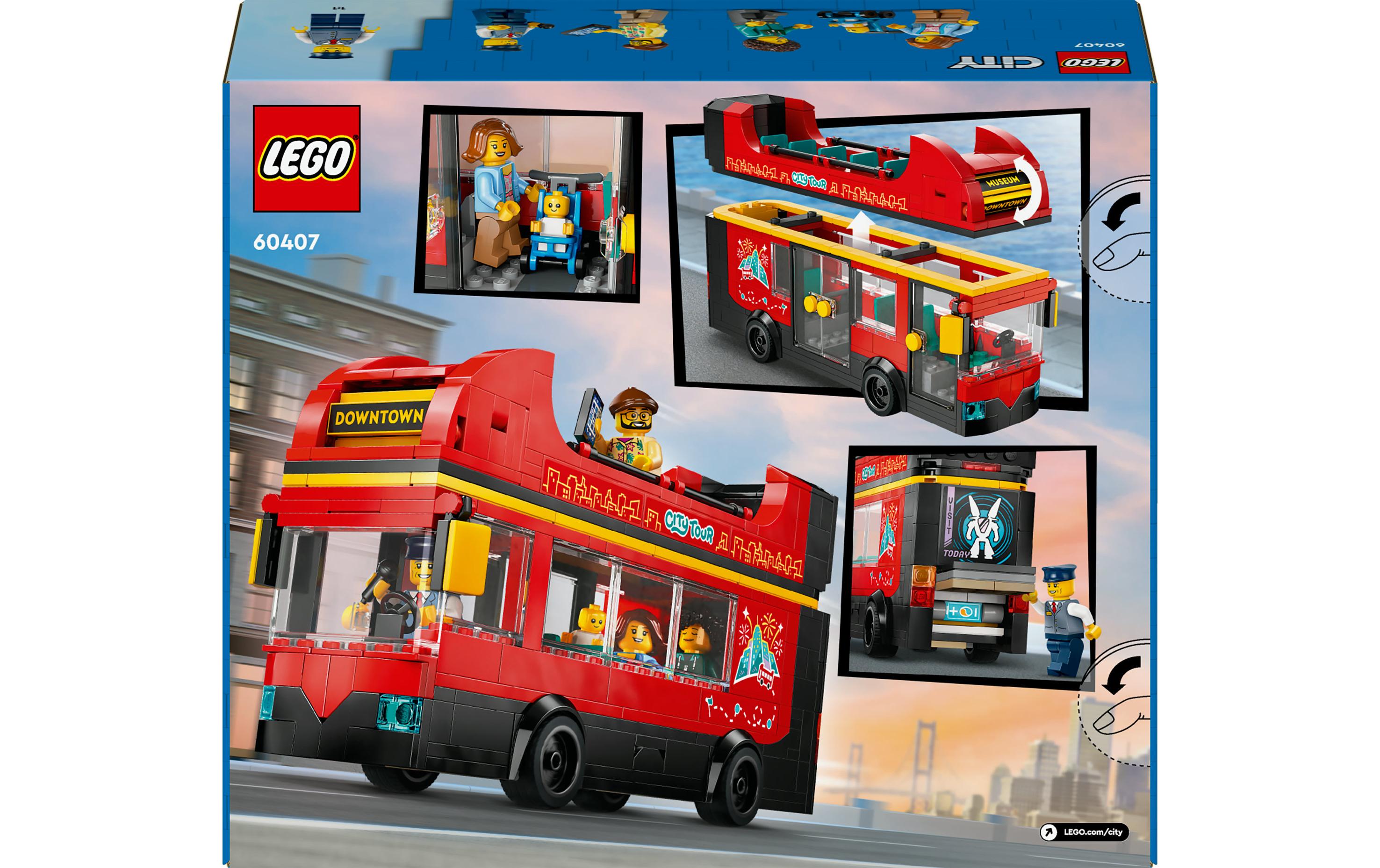 City Doppeldeckerbus 60407Bau- und Spielset für abenteuerliche Stadtrundfahrten