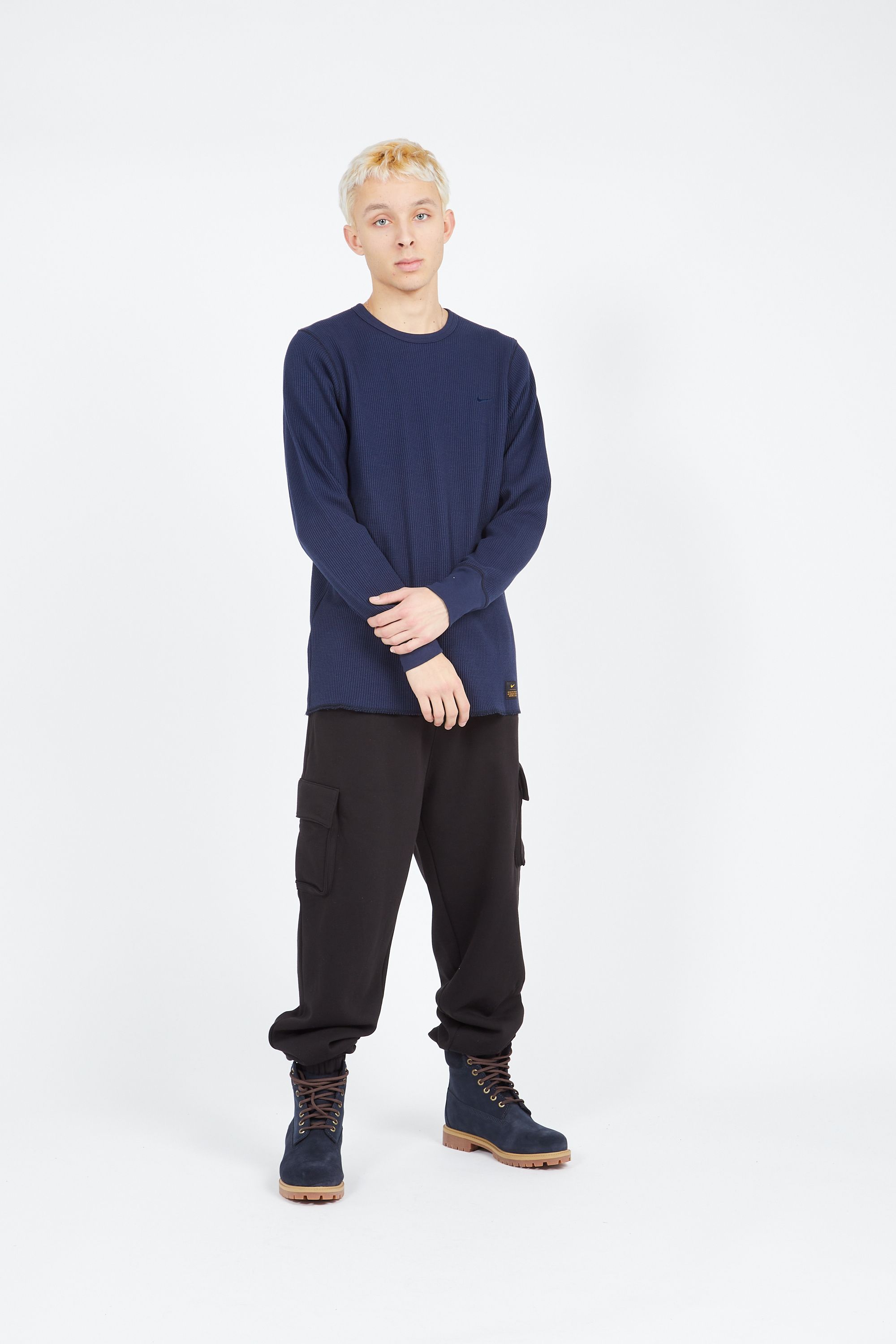 NIKE Sweatshirt HVYWT WAFFLE  Bleu