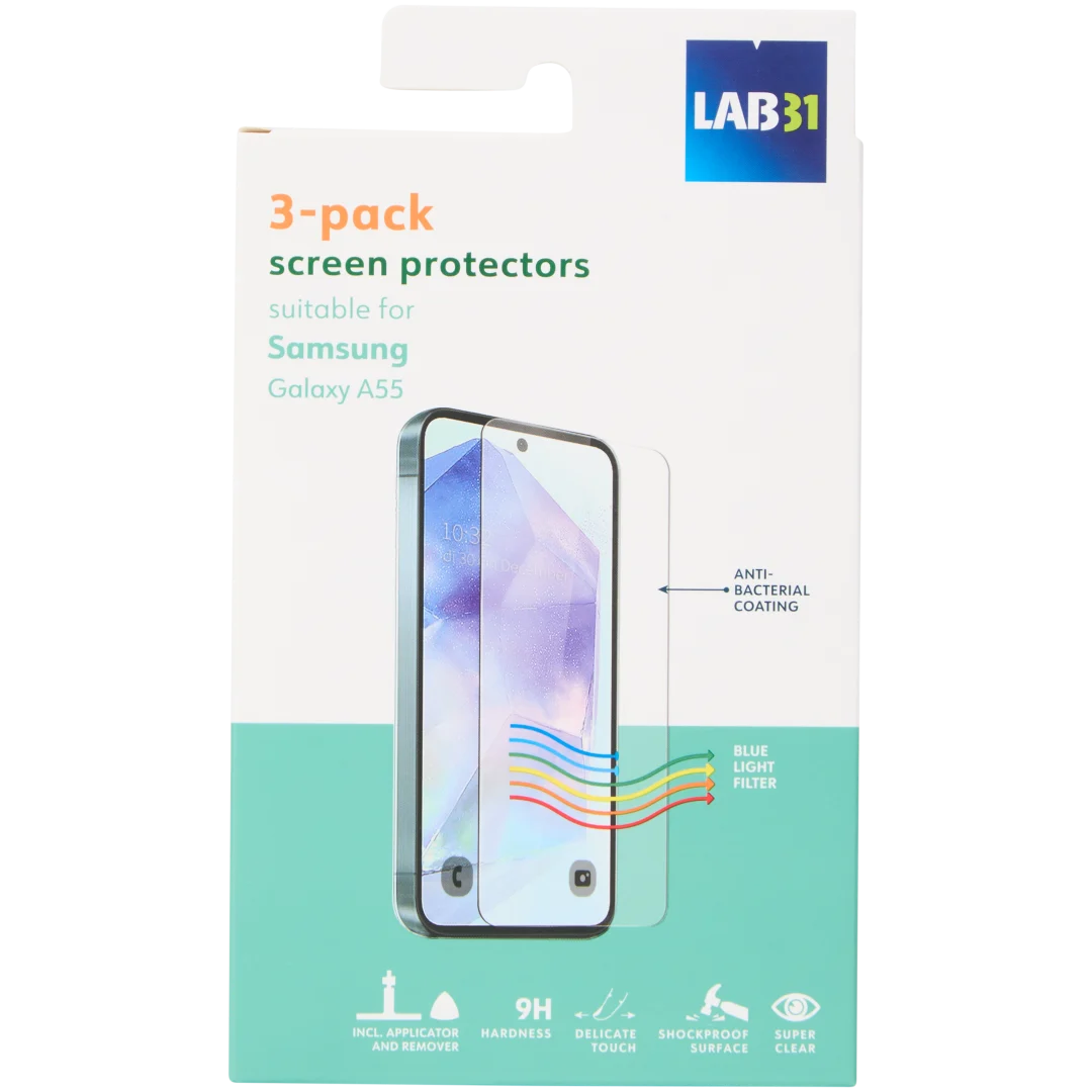 Lab31 screenprotectors 3 stuks | geschikt voor Samsung | diverse varianten