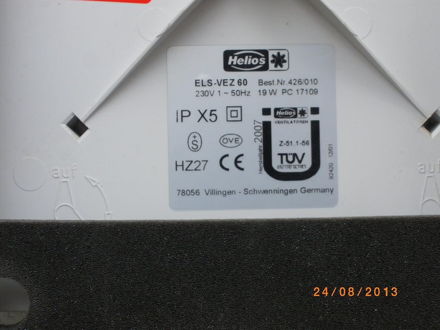 Helios ELS-VEZ 60 Lüftereinsatz mit Rückwärtsschalter