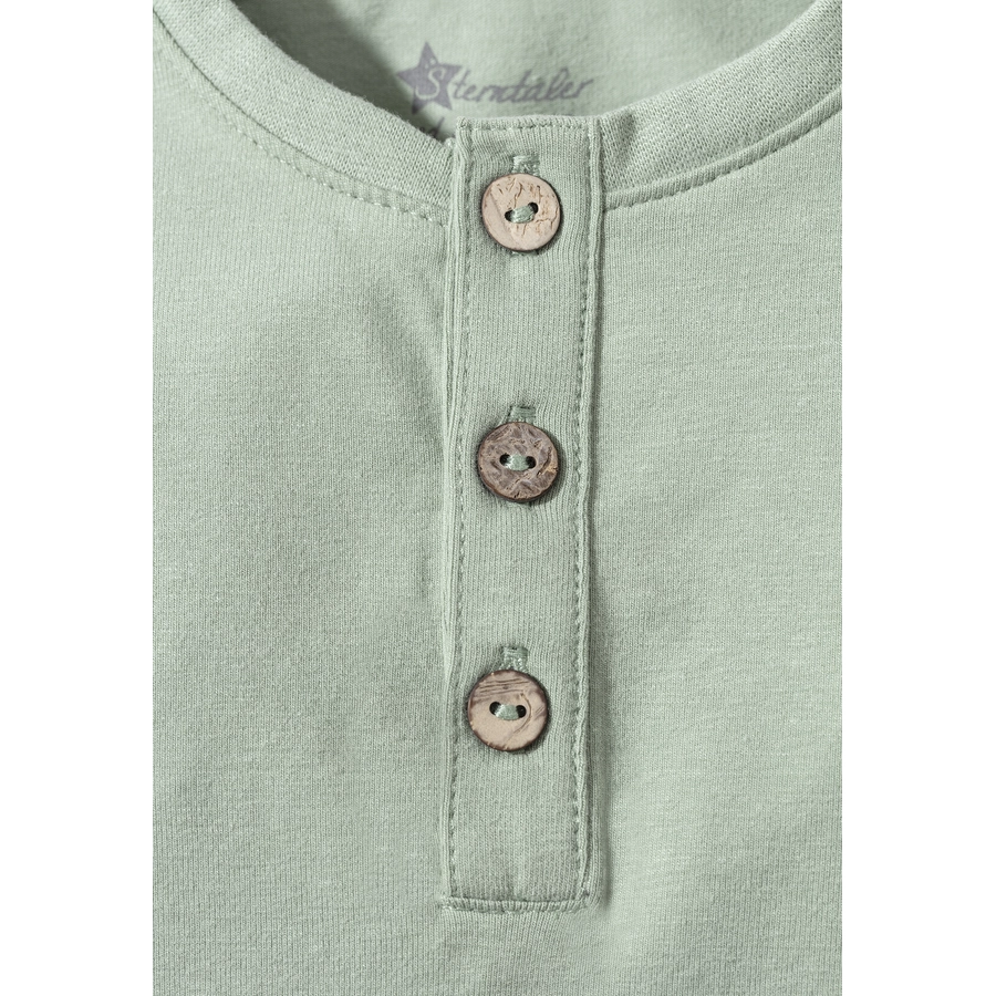 Sterntaler Langarm-Shirt Knopfleiste steingrün