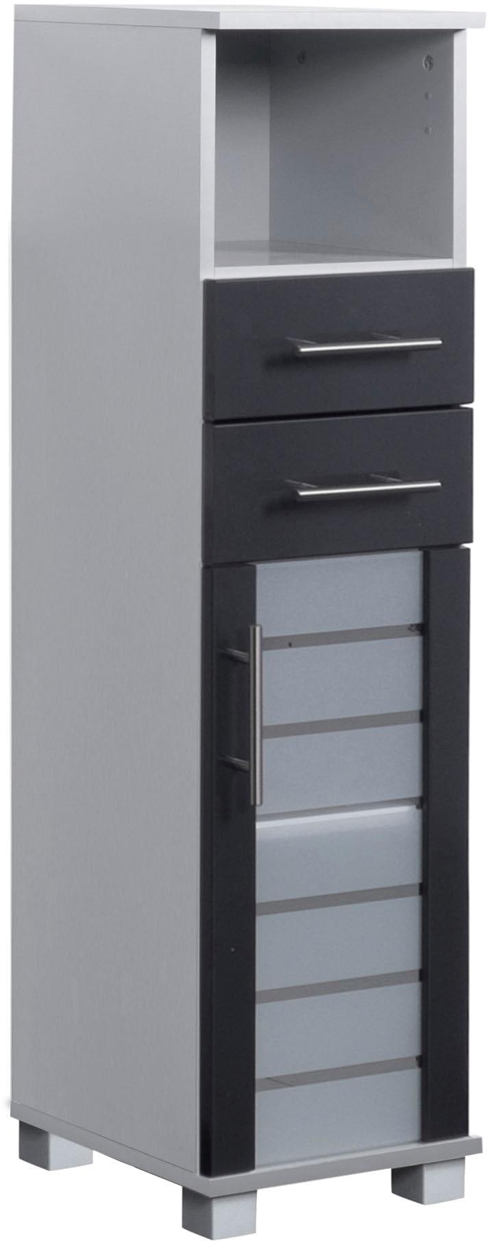 Schildmeyer Midischrank »Nikosia« Breite 30 cm, mit Glastür, 2 Schubladen, MDF-Fronten, Metallgriffe