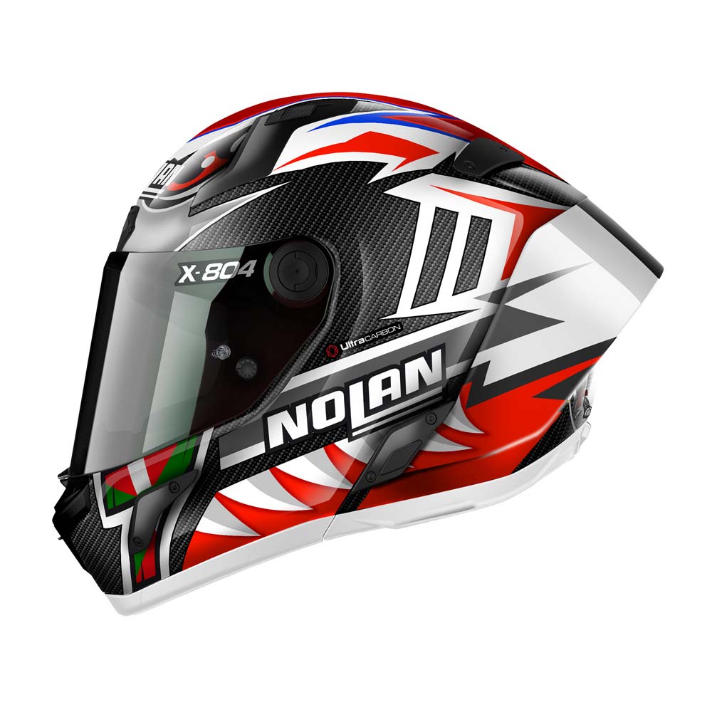 Nolan - Casque X-804 RS Ultra Carbon Replica I. Lecuona Carbone / Rouge / Argent
