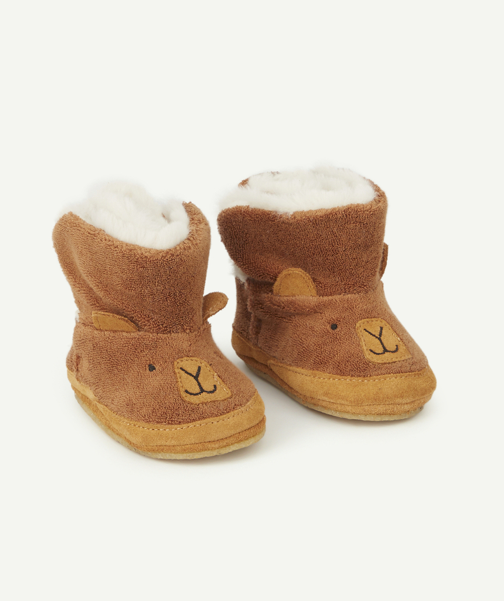 ROBEEZCHAUSSONS BÉBÉ EN CUIR ET FOURRURE MARRON