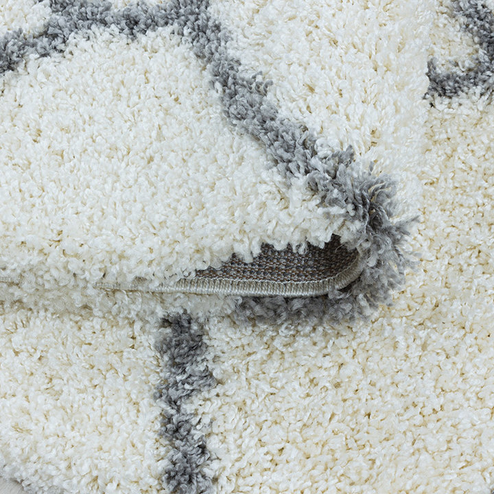 Berber vloerkleed - Agadir Circle Creme/Grijs | Warm