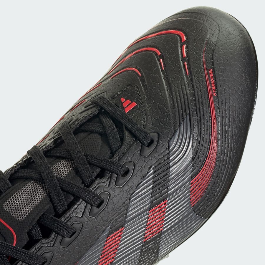 adidas Predator League FG/AG Stealth Victory - Noir/Gris/Lucid Red