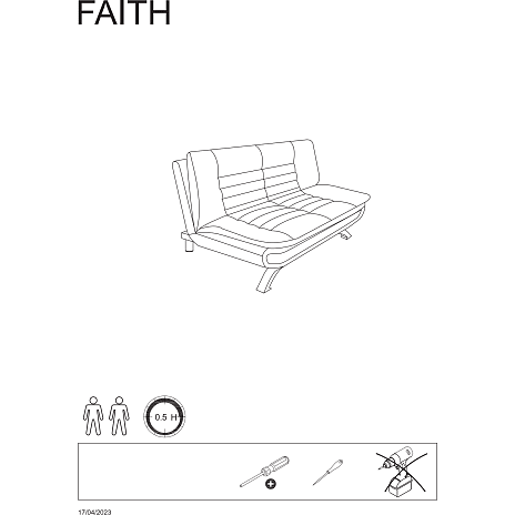 Faith sovesofa - grå
