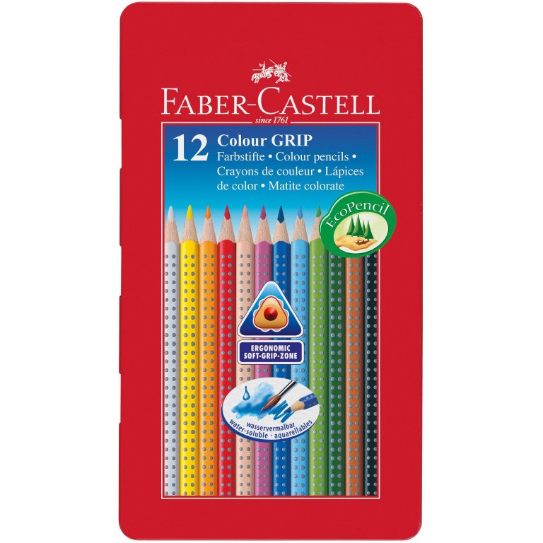 Faber-Castell Farbstift Colour Grip, 12er-Set