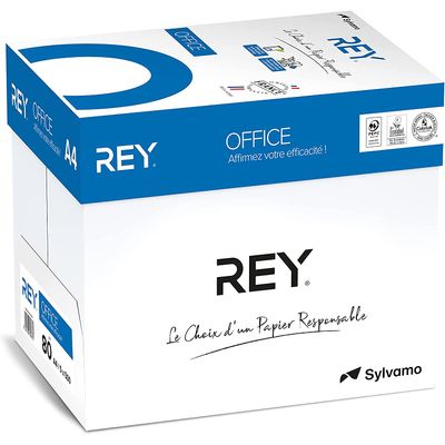 Rey Office - Papier blanc - A4 (210 x 297 mm) - 80 g/m² - 2500 feuilles (carton de 5 ramettes)