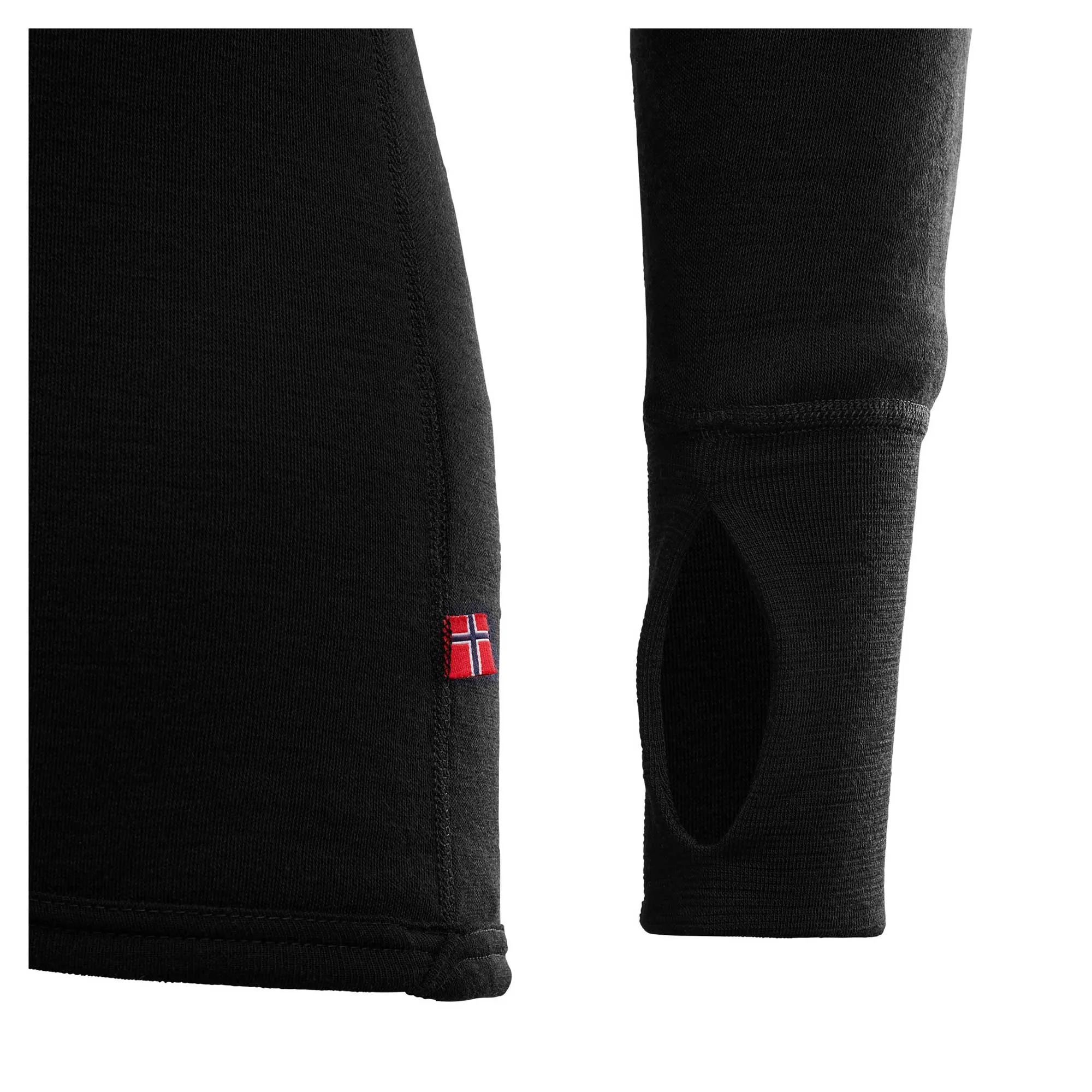 Aclima -  Aclima Pullover DoubleWool Polo Zip jet black