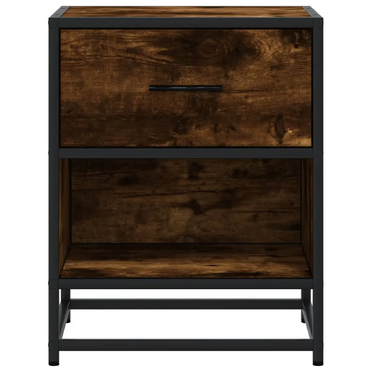 VIDAXL Table de chevet chêne fumé