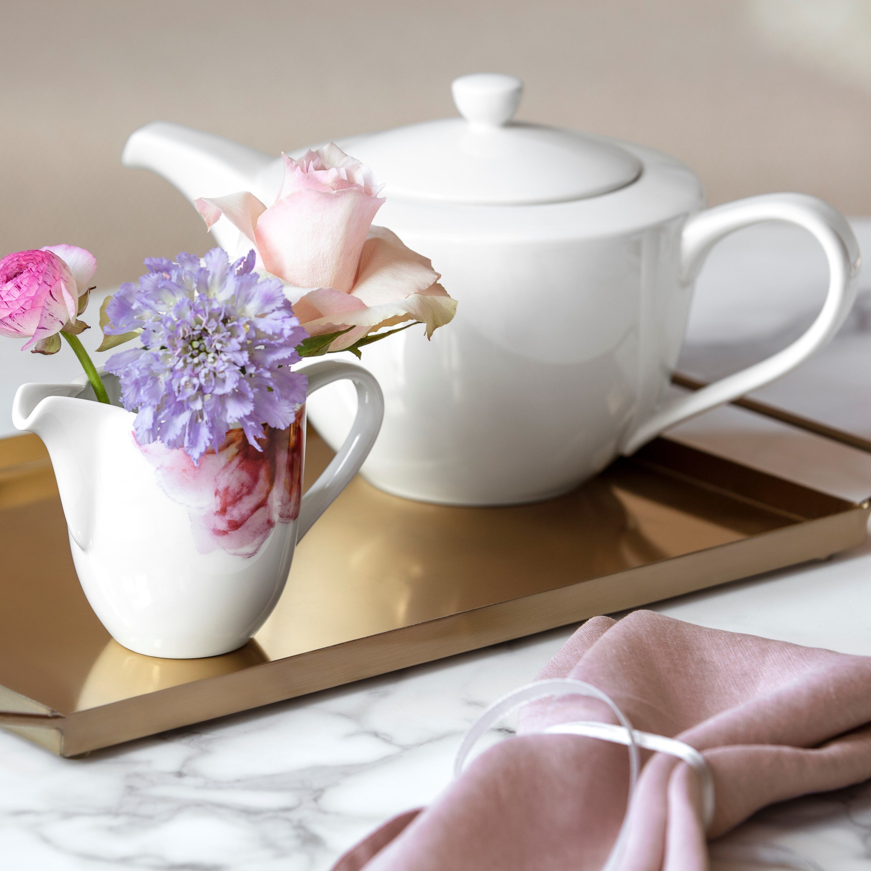 For Me Teapot White, 17 oz, Premium Porcelain