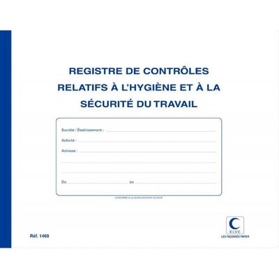 ELVE - Registre de contrôle de sécurité technique - 22 x 28 cm