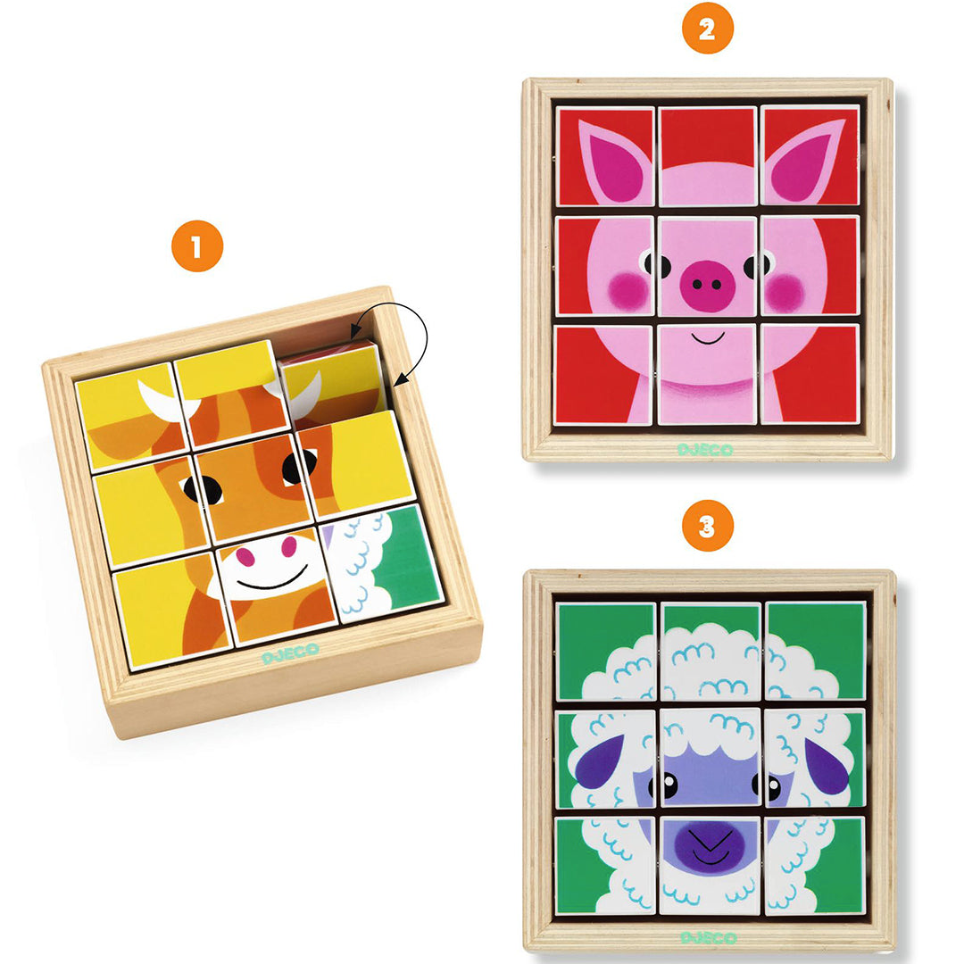djeco draaipuzzel animoroll - 9st