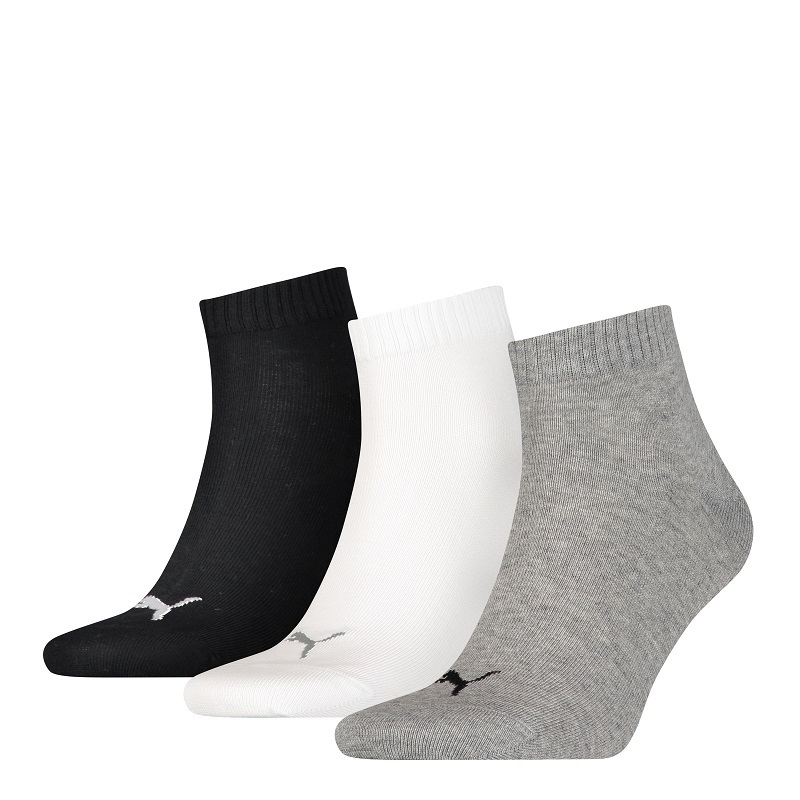 3er Pack PUMA Damen und Herren Socken - schwarz-weiß-grau - 35/38