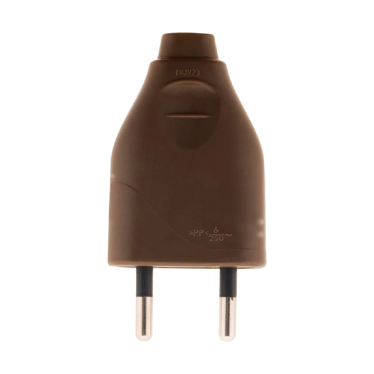 Zenitech Fiche mâle 2P 6A - Marron